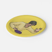 Tischtennis-Player-Teller Pappteller (Schrägansicht)