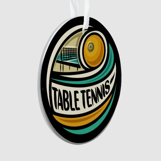 Tischtennis Pong Ornament (Vorderseite)