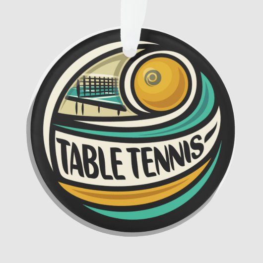 Tischtennis Pong Ornament (Vorderseite)