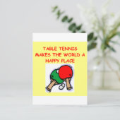 Tischtennis Postkarte (Stehend Vorderseite)