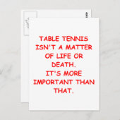 Tischtennis Postkarte (Vorne/Hinten)