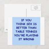 Tischtennis Postkarte (Vorne/Hinten)