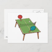 Tischtennis Postkarte (Vorne/Hinten)