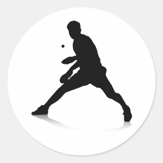 Tischtennis Runder Aufkleber (Vorderseite)
