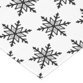 Tischtennis-Runner-Black-Schneeflocken Großer Tischläufer (Ecke)