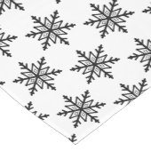 Tischtennis-Runner-Black-Schneeflocken Mittelgroßer Tischläufer (Ecke)