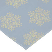 Tischtennis-Runner-Gold-Schneeflocken Mittelgroßer Tischläufer (Ecke)