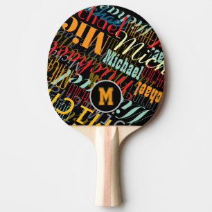 Tischtennis-Schläger Cool Colors - Monogramm Tischtennis Schläger