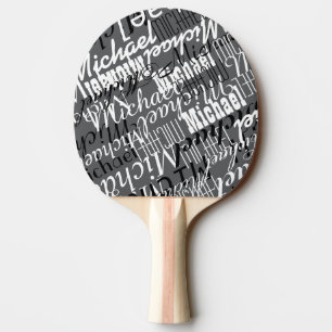 Tischtennis-Schläger mit cooler Typografie / Namen Tischtennis Schläger