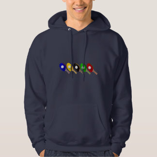 Tischtennis-Schläger und Klingeln Pong Ball-Sport Hoodie