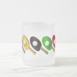 Tischtennis-Schläger und Klingeln Pong Ball-Sport Mattglastasse