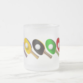 Tischtennis-Schläger und Klingeln Pong Ball-Sport Mattglastasse