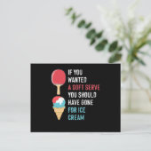 Tischtennis Soft servieren Eiscreme Pingpong Postkarte (Stehend Vorderseite)