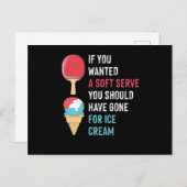 Tischtennis Soft servieren Eiscreme Pingpong Postkarte (Vorne/Hinten)
