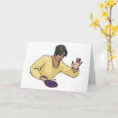 Tischtennis-Spieler-Gruß-Karten Karte (Gelbe Blume)