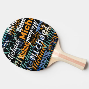 Tischtennis-Spielernamens-Typografie Cool Tischtennis Schläger
