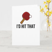 Tischtennis spielt Tischtennis-Tennisspieler Karte (Gelbe Blume)