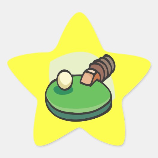 Tischtennis Stern-Aufkleber (Vorderseite)