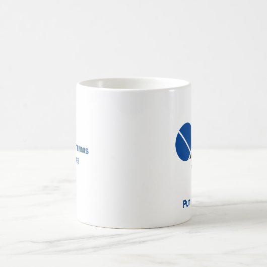 Tischtennis Tischtennisschläger und Ballblau Kaffeetasse (Mittel)