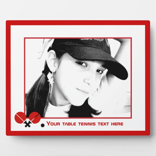 Tischtennis Tischtennisschläger und Foto Fotoplatte (Vorderseite)