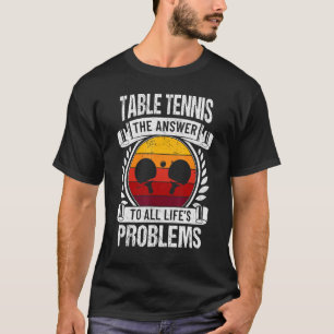 Tischtennis Trainer Ping Pong Master Racket Sport  T-Shirt