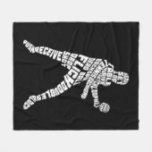 Tischtennis Typografie Ping Pong Fleecedecke (Vorderseite (Horizontal))