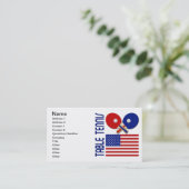 Tischtennis Visitenkarte (Stehend Vorderseite)