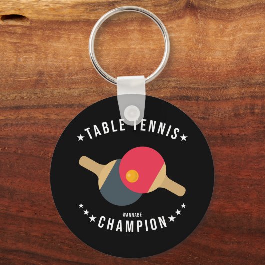 Tischtennis (Wannabe) Champion Funny Schlüsselanhänger (Vorderseite)