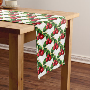 Tischtennis-Weihnachtsrot Holly Großer Tischläufer