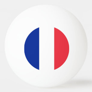 Tischtennisball mit der Flagge Frankreichs
