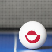 Tischtennisball mit der Flagge Grönlands (Netto)
