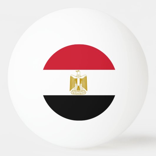 Tischtennisball mit Flagge Ägyptens (Rückseite)