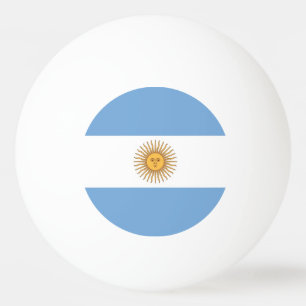 Tischtennisball mit Flagge Argentiniens