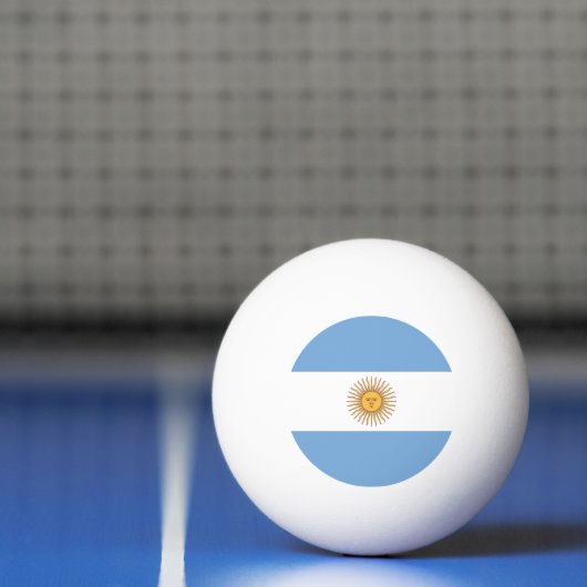 Tischtennisball mit Flagge Argentiniens (Netto)