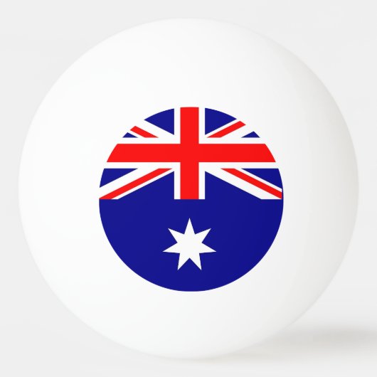Tischtennisball mit Flagge Australiens (Vorderseite)