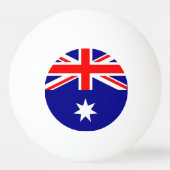 Tischtennisball mit Flagge Australiens (Rückseite)