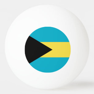 Tischtennisball mit Flagge Bahamas