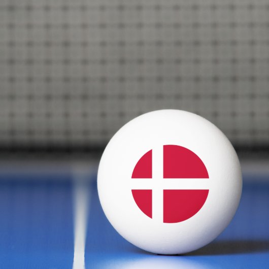 Tischtennisball mit Flagge Dänemarks (Netto)