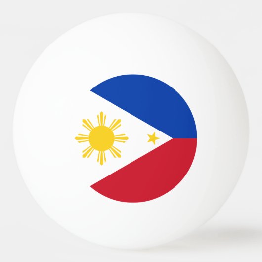 Tischtennisball mit Flagge der Philippinen (Rückseite)