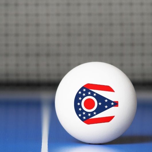 Tischtennisball mit Flagge des Ohio-Staat (Netto)