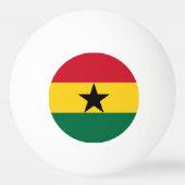 Tischtennisball mit Flagge Ghanas (Vorderseite)