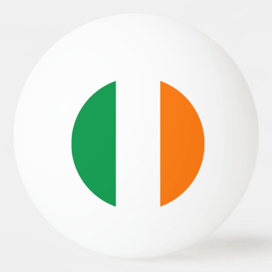 Tischtennisball mit Flagge Irlands (Rückseite)