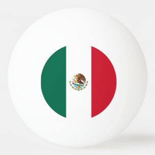 Tischtennisball mit Flagge Mexikos