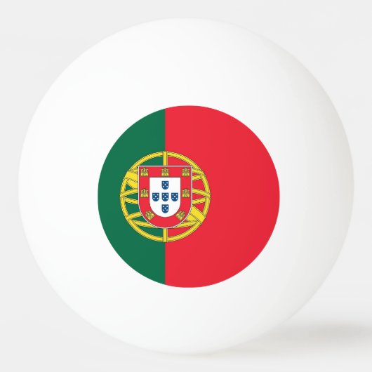Tischtennisball mit Flagge Portugals (Rückseite)
