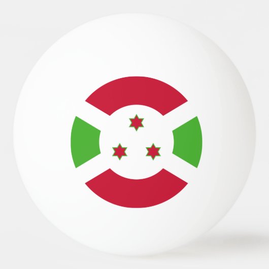Tischtennisball mit Flagge von Burundi (Vorderseite)