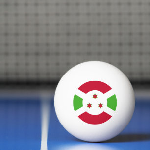 Tischtennisball mit Flagge von Burundi