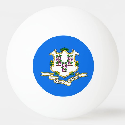 Tischtennisball mit Flagge von Connecticut (Rückseite)