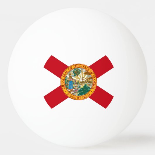 Tischtennisball mit Flagge von Florida (Vorderseite)