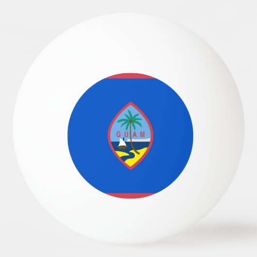 Tischtennisball mit Flagge von Guam (Vorderseite)