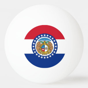 Tischtennisball mit Flagge von Missouri